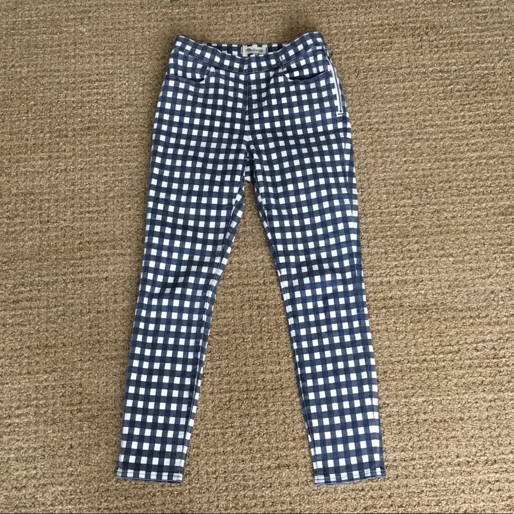 Madewell gingham 9” High Riser Skinny Crop 26